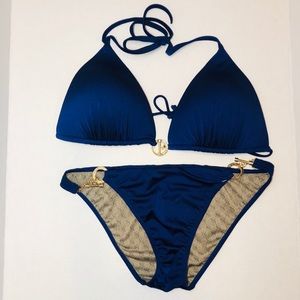 Victoria’s Secret Bikini Gold Chain Royal Blue